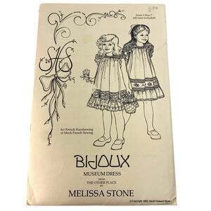 VTG 1983 Bijoux Museum Dress Pattern Melissa Stone Size 1-7 Heirloom OOP UC FF